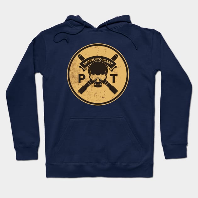 PT Boat Mosquito Fleet Patch (distressed) Hoodie by TCP